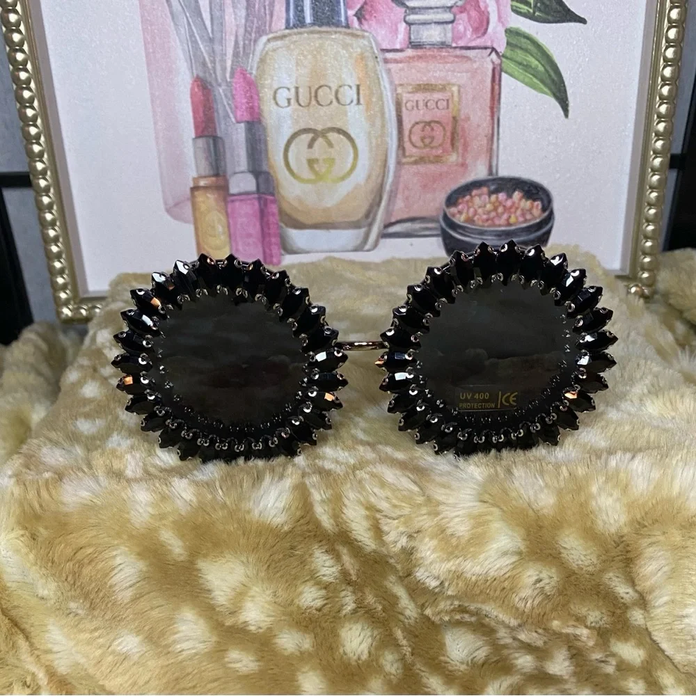 Dani Black Rhinestone Sunnies